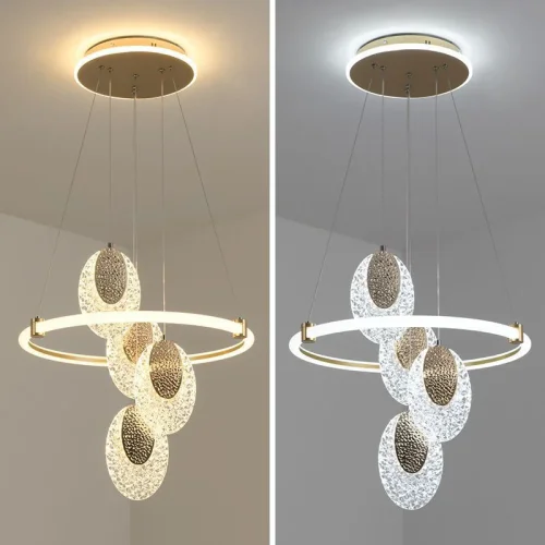 Люстра подвесная CERES RING 219634-23 ImperiumLoft белая на 5 ламп, основание латунь в стиле современный фото 6 Люстра подвесная CERES RING 219634-23 ImperiumLoft белая на 5 ламп, основание латунь в стиле современный фото 6