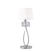 Настольная лампа Loewe 4636 Mantra белая 1 лампа, основание хром металл в стиле современный 