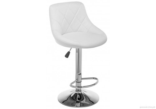 Барный стул Curt белый 1415 Woodville, /кожзаменитель, ножки//хром, размеры - *1040***450*500