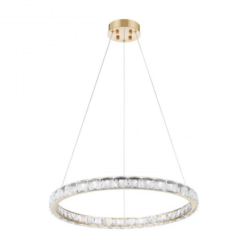 Люстра подвесная LED с пультом AM-Venezia 311311/D600 GD Arte Milano прозрачная на 1 лампу, основание золотое в стиле современный кольца с пультом фото 10