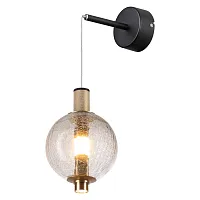 Бра LED Kolbe 4316-1W Favourite прозрачный 1 лампа, основание чёрное в стиле современный 