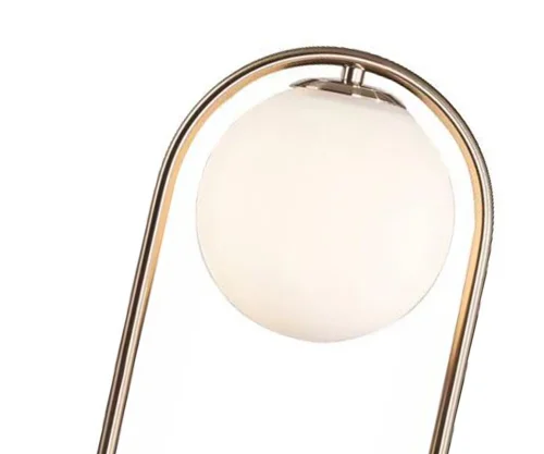 Настольная лампа Кенти 07631-8,20 Kink Light белая 1 лампа, основание бронзовое металл в стиле современный шар фото 2