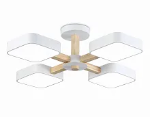 Люстра потолочная LED FL4879 Ambrella light белая на 1 лампу, основание белое в стиле хай-тек 
