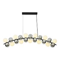 Светильник подвесной Honolulu LSP-6069 Lussole белый на 11 ламп, основание чёрное в стиле современный линейный