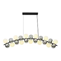 Светильник подвесной Honolulu LSP-6069 Lussole белый на 11 ламп, основание чёрное в стиле современный линейный