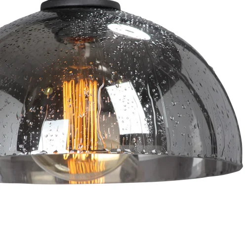 Светильник подвесной V4851-1/1S Vitaluce серый чёрный 1 лампа, основание чёрное в стиле лофт  фото 2
