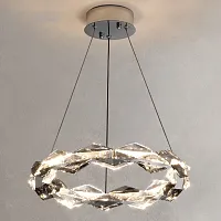 Люстра подвесная JENNIFER ONE D40 220143-23 ImperiumLoft прозрачная на 1 лампу, основание хром в стиле современный минимализм 