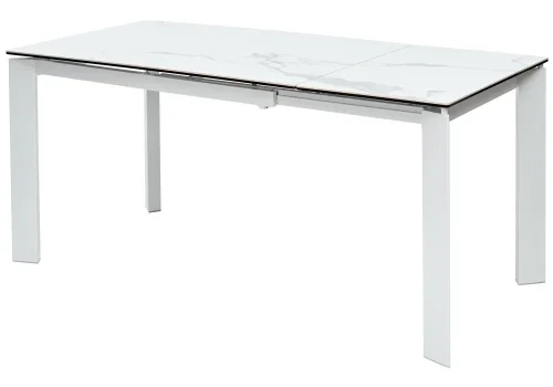 Стеклянный стол Corner 120 matte statuario белый мрамор матовый / белый 518853 Woodville столешница белая из стекло фото 6