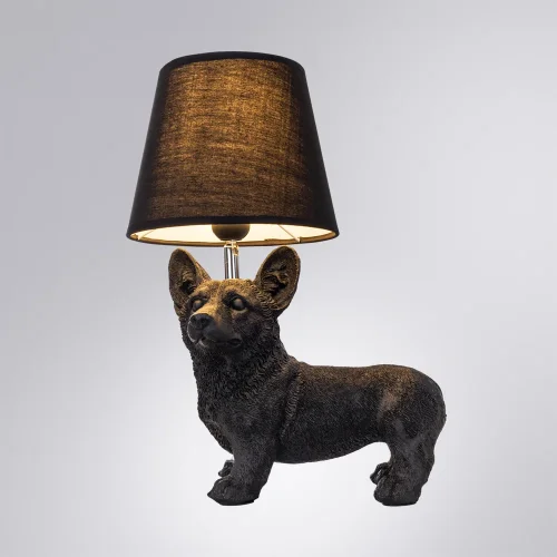 Настольная лампа Schedar A4008LT-1BK Arte Lamp чёрная 1 лампа, основание чёрное металл в стиле современный собака фото 2