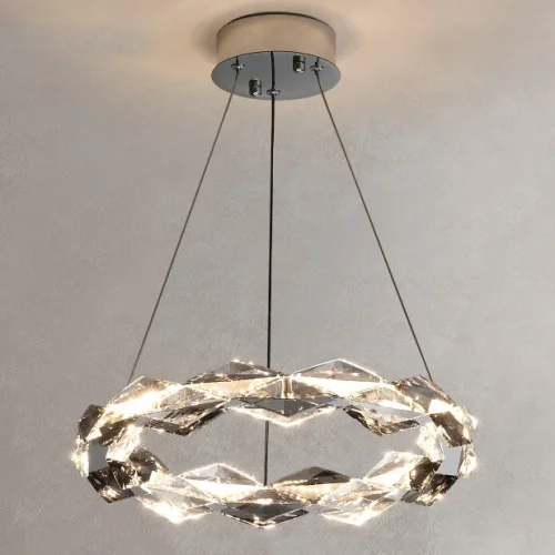Люстра подвесная JENNIFER ONE D40 220143-23 ImperiumLoft прозрачная на 1 лампу, основание хром в стиле современный минимализм Люстра подвесная JENNIFER ONE D40 220143-23 ImperiumLoft прозрачная на 1 лампу, основание хром в стиле современный минимализм