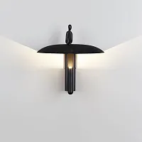 Бра LED Shadow 7024/7WL Odeon Light чёрный на 1 лампу, основание чёрное в стиле минимализм отражённый свет