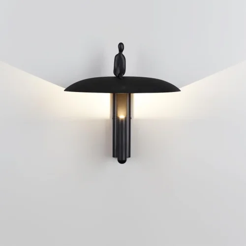 Бра LED Shadow 7024/7WL Odeon Light чёрный на 1 лампу, основание чёрное в стиле минимализм отражённый свет