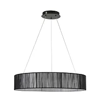 Светильник подвесной Kava 8371/40L Lumion чёрный на 1 лампу, основание чёрное в стиле минимализм кольца