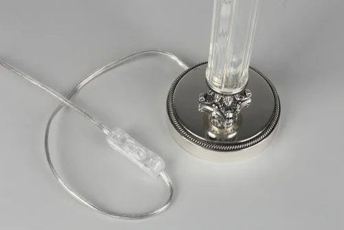 Настольная лампа Rivoli OML-64204-01 Omnilux серая на 1 лампу, основание серебряное металл в стиле классический фото 6