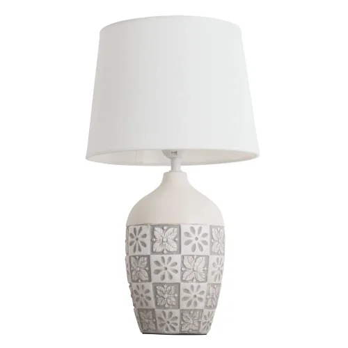 Настольная лампа Chloe A4237LT-1GY Arte Lamp белая на 1 лампу, основание серое керамика в стиле кантри 