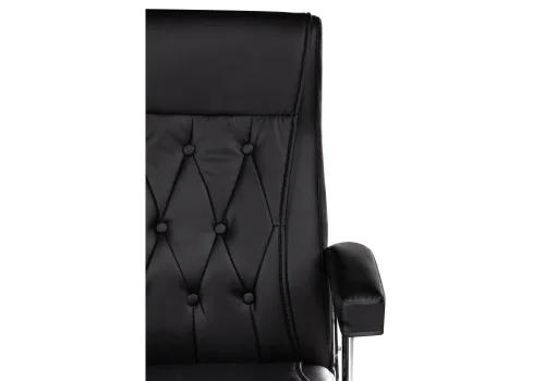 Компьютерное кресло Class black 15254 Woodville, чёрный/искусственная кожа, ножки/металл/хром, размеры - *1540***650*730 фото 7