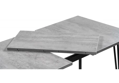 Стол раскладной Денвер Лофт 120 25 мм бетон / черный матовый 506944 Woodville столешница бетон из лдсп фото 6