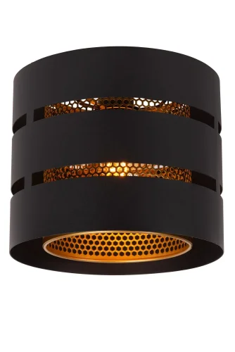 Светильник потолочный Rosas 21133/01/30 Lucide чёрный 1 лампа, основание чёрное в стиле лофт винтаж 