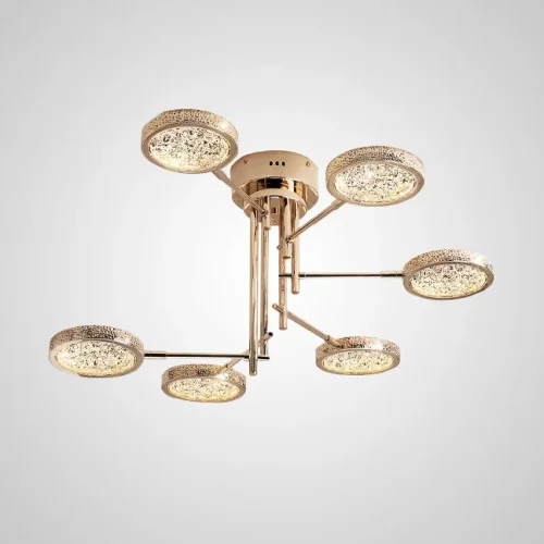 Люстра потолочная NAINA B CH A L8 208193-23 ImperiumLoft прозрачная на 8 ламп, основание золотое в стиле современный фото 3 Люстра потолочная NAINA B CH A L8 208193-23 ImperiumLoft прозрачная на 8 ламп, основание золотое в стиле современный фото 3