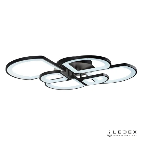 Люстра потолочная LED с пультом River 6882/6 BK iLedex чёрная на 1 лампа, основание чёрное в стиле современный хай-тек с пультом фото 3
