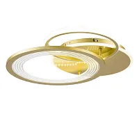 Люстра потолочная LED  10248/3LED Escada белая на 1 лампа, основание золотое в стиле хай-тек 