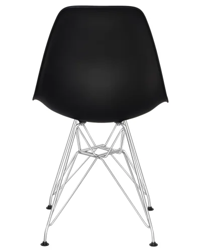 Стул обеденный 638APP-LMZL DSR, цвет сиденья черный (B-03), цвет основания хромированная сталь Dobrin, чёрный/, ножки/металл/хром, размеры - ****460*535 фото 5