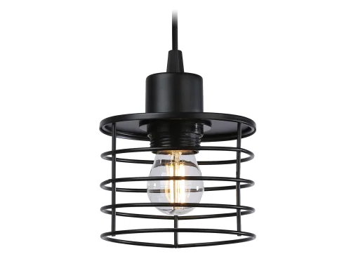 Светильник подвесной TR8068 Ambrella light чёрный 1 лампа, основание чёрное в стиле лофт 