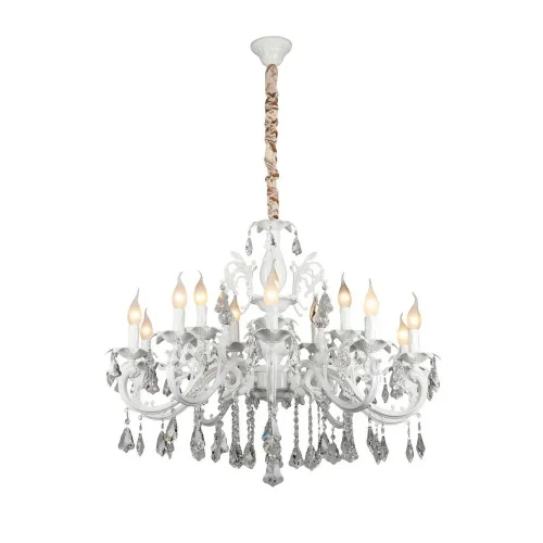 Люстра подвесная Catanzaro OML-30807-15 Omnilux белая на 15 ламп, основание белое в стиле классический фото 2