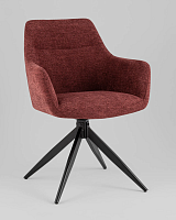 Стул обеденный Enid, винно-красный УТ000039275 Stool Group, красный винный/рогожка, ножки/металл/чёрный, размеры - *****