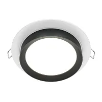 Светильник точечный Hoop DL086-GX53-RD-WB Maytoni белый чёрный 1 лампа, основание белое чёрное в стиле современный 