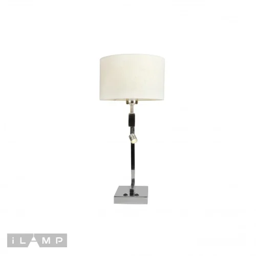 Настольная лампа City TJ001 CR iLamp белая 1 лампа, основание хром металл в стиле современный американский для чтения фото 2