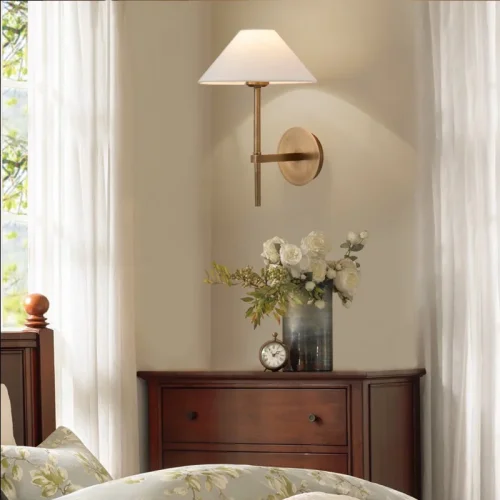 Настенное бра FAREL WALL 140673-26 ImperiumLoft белый на 1 лампу, основание латунь в стиле современный фото 5