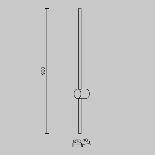 Бра LED Light stick MOD237WL-L11B3K Maytoni чёрный на 1 лампу, основание чёрное в стиле современный хай-тек минимализм отражённый свет фото 5