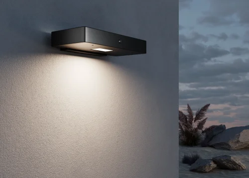 Настенный светильник уличный LED Pir OSL456WL-L2GF3K Maytoni уличный IP54 графит на 1 лампу, плафон графит в стиле современный хай-тек LED фото 10