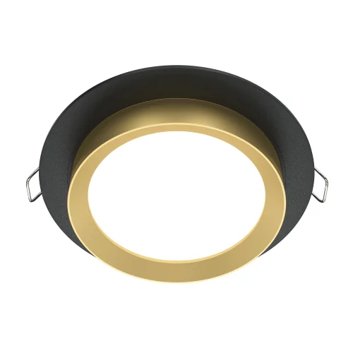 Светильник точечный Hoop DL086-GX53-RD-BG Maytoni чёрный золотой 1 лампа, основание чёрное в стиле современный 