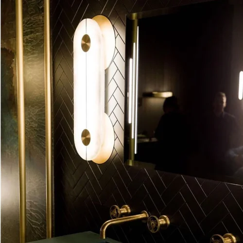 Настенный светильник PHEBE C 211997-26 ImperiumLoft белый на 1 лампу, основание латунь в стиле современный фото 6 Настенный светильник PHEBE C 211997-26 ImperiumLoft белый на 1 лампу, основание латунь в стиле современный фото 6