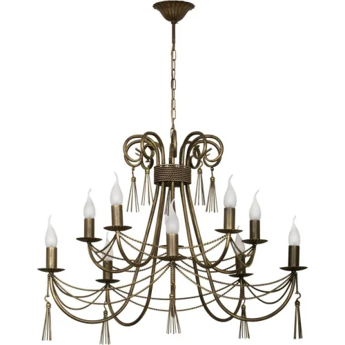 Люстра подвесная Twist 2767-NW Nowodvorski без плафона на 10 ламп, основание бронзовое в стиле арт-деко 
