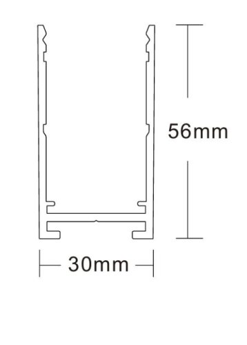 Шинопровод накладной 220V CLT 0.115 01 L2000 BL Crystal Lux чёрный в стиле современный для светильников серии Спейс 220 (Space 220) space 220 фото 2
