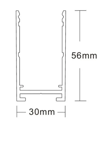 Шинопровод накладной 220V CLT 0.115 01 L2000 BL Crystal Lux чёрный в стиле современный для светильников серии Спейс 220 (Space 220) space 220 фото 2