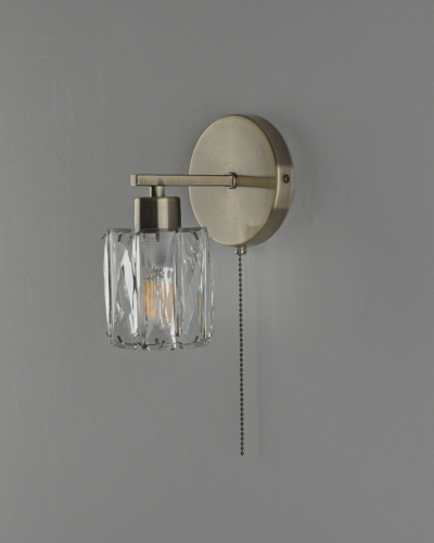 Бра с выключателем Prismique V11710-1W Moderli прозрачный на 1 лампу, основание латунь в стиле современный Бра с выключателем Prismique V11710-1W Moderli прозрачный на 1 лампу, основание латунь в стиле современный