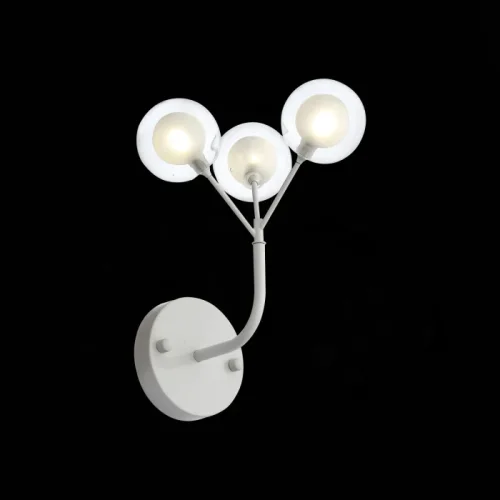 Бра Demele SL376.501.03 ST-Luce прозрачный белый на 3 лампы, основание белое в стиле современный скандинавский ветви фото 3