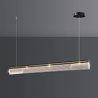 Светильник подвесной DILEMMA L L80 Black 220722-23 ImperiumLoft прозрачный на 1 лампу, основание чёрное в стиле современный 