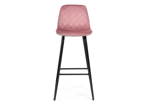 Барный стул Capri pink / black 15128 Woodville, розовый/велюр, ножки/металл/чёрный, размеры - ****435*490 фото 2
