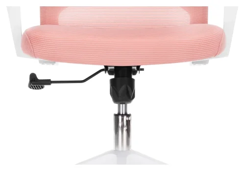 Компьютерное кресло Tilda pink / white 15629 Woodville, розовый/сетка, ножки/пластик/белый, размеры - *1250***650*600 фото 9