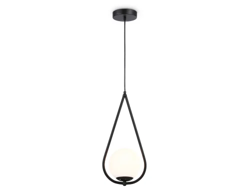 Светильник подвесной TR2598 Ambrella light белый 1 лампа, основание чёрное в стиле современный  фото 5