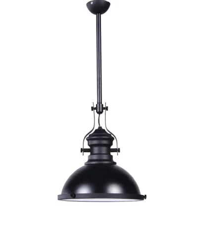 Светильник подвесной Eligio LDP 6863-1 BK+WT Lumina Deco чёрный на 1 лампу, основание чёрное в стиле лофт фото 3
