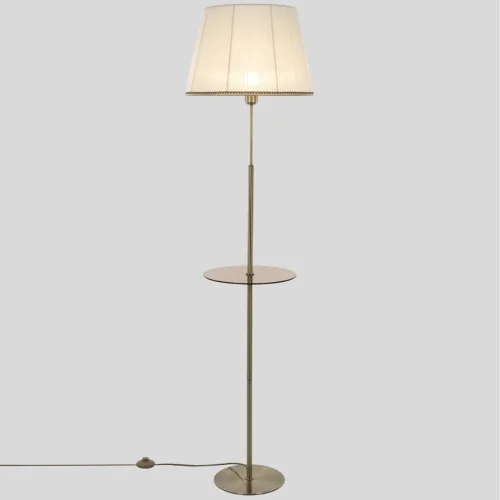 Торшер Линц CL402980T Citilux со столиком белый 1 лампа, основание бронзовое в стиле классический прованс
 фото 3