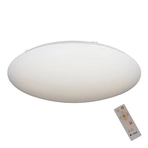 Люстра потолочная LED с пультом Orion OML-43017-80 Omnilux белая на 1 лампа, основание белое в стиле хай-тек с пультом