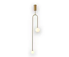 Светильник подвесной Ирэн 09488-2,20 Kink Light белый 2 лампы, основание бронзовое в стиле лофт модерн шар