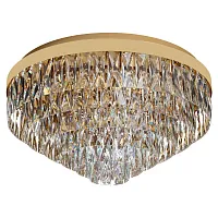 Люстра потолочная хрустальная Valparaiso 39458 Eglo прозрачная на 11 ламп, основание золотое в стиле классический 